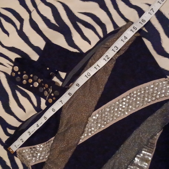 🌺Elegant Black and Gold One-Shoulder Dress - Picture 9 of 11